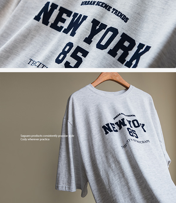 뉴욕 코튼 반팔 티셔츠[티셔츠CJN5] 3color_free size